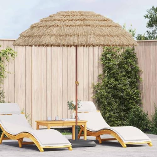Générique Parasol de Plage Marron Ø 206 x 209.5 cm Acier Maison & Jardin Pelouses & Jardins Vie en extérieur Parasols & voiles d'ombrage (Poids 3.5KG)