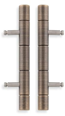 Alexander & Wilks Cabinet Brass Dummy Hinge 2.5 Inch 64mm, Pair (Antique Brass)
