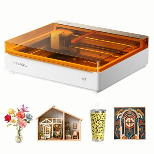 xTool M2 Color Craft Laser Engraver and Cutter, 10W Diode Engraving Machine | Built-In Smart Dual Camera, Class 1 Enclosed Design, Works On Wood & Acrylic, For DIY Stickers & Personalized Gifts