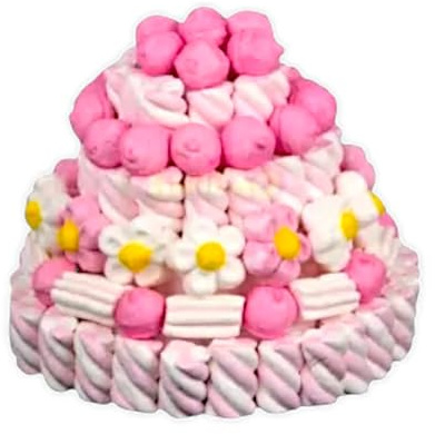 SEFARO Torta di Marshmallow Rosa da 580grammi Circa.