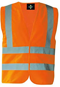 Korntex Funktionsweste - 4 Reflexstreifen KXVROM, Orange, M