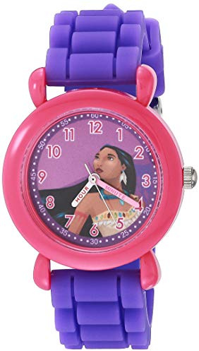 Disney Princess Kids' Plastic Time Teacher Analog Quartz Silicone Strap Watch