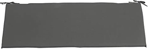CB Home & Style Bankauflage Outdoor 120 x 40 cm Bankkissen Gartenbank Auflage wasserabweisend (Anthrazit)