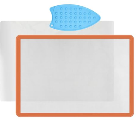 YCWEI YCWEI Applique Fusing Mat, 17 x 24, Includes Teflon Coated Pressing Sheet & Silicone Iron Rest Pad