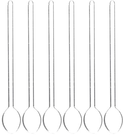 Spiring - Juego de 6 cucharillas de café para bar o restaurante, transparente