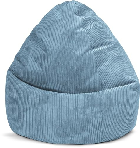 SITTING POINT only by MAGMA Shara Sitzsack XXL aus Cord – 80×130 cm Bean Bag Chair, Cord Sitzsack für Erwachsene, Gaming Sitzsack – Abnehmbarer & waschbarer Bezug, Oeko-Tex® Zertifiziert