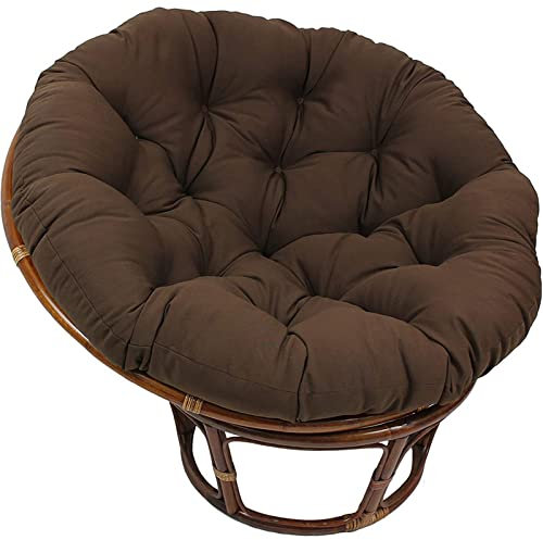 TOULIVER Papasansessel Kissen 40-130 cm Polster für Gartensesse Wasserdicht Hängesessel Kissen Rund Schaukelstuhlkissen Papasan Ersatzpolster für Indoor Outdoor,Braun,60cm