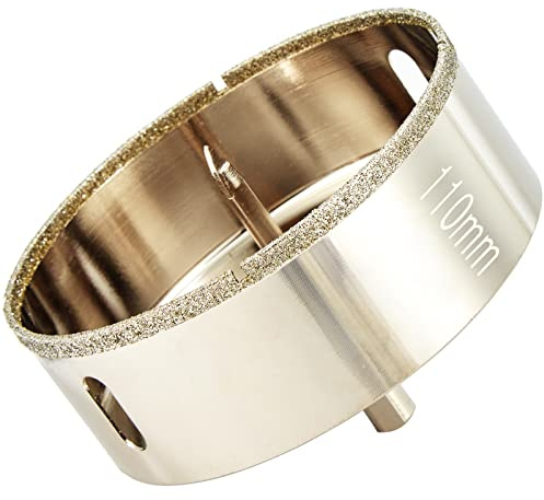 DaduoRi Diamanthålsåg 110 mm med centreringsborr, 110 mm kakelborr diamant för marmor, granit, keramik, porslinskakel, våt användning