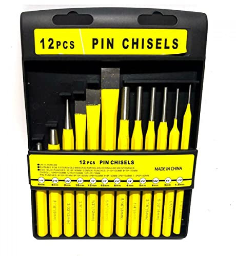 SERIE DA 12 SCALPELLI BULINI E CACCIASPINE PER MECCANICO