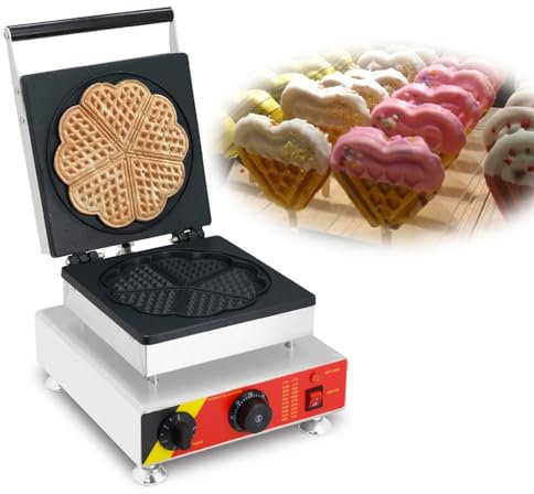 PAHION 1500W Heart Waffle Maker Electric Belgian Waffle Machine Commercial Non-Stick & Anti-Scald Temperature And Time Control For Waffles, Hash Browns, Or Any Breakfast, Lunch, & Snacks
