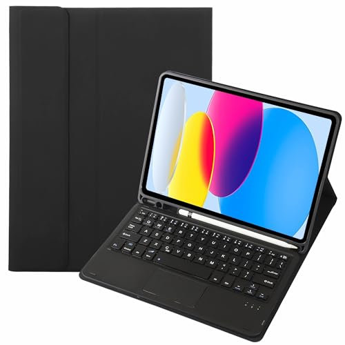 XFTeoux Funda con Teclado para iPad Mini 6ª Generación 2021 8.3 Pulgadas (Número: A2567, A2568, A2569),Funda con Teclado Trackpad Multi-Touch Desmontable, Soporte para Bolígrafo Integrado,Negro