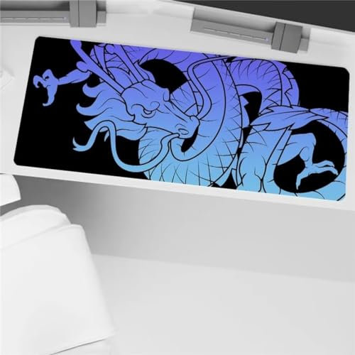 Gaming Mauspad, Mousepad Große Drachen Mauspad XXL 600x300x3mm Großes Schreibtischunterlage rutschfeste für PC, Laptop Verbessert Präzision und Geschwindigkei