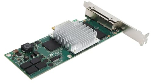 Gigabit Netzwerkkarte, 4 Port Gigabit Netzwerkadapter, RJ45 Port, PCIE X4 10 Mbit/s, 100 Mbit/s, 1000 Mbit/s, Gigabit Ethernet Netzwerkadapter mit LED Anzeige, für 82571 GB