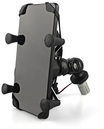 Motorrad Telefonhalter Telefon Halter Gabel Vorbau Halterung Motorrad GPS Navigation Halterung USB Ladegerät Für YZF-R1 YZF R1M/S Für YZF-R6 YZF-R6S 2002-2016 2017 2018 Handyhalterung(with USB Charg