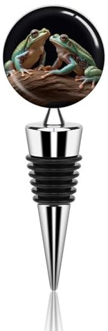 Wine Stopper Resealable Wine Pump Beverage Bottle Stoppers Vacuum Wine Stopper Two Frogs Wine Bottle Sealer Silicone Wine Saver Stoppers for Kitchen Supplies Wine Accessories