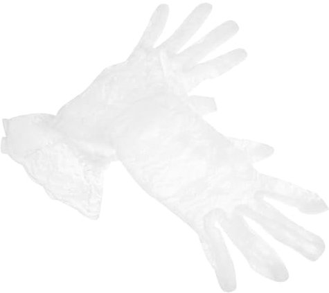 WATIIFUFU Zarte Spitzenhandschuhe Damen Kurze Handschuhe Für Hochzeit Teeparty Bankett Cosplay Party Zubehör