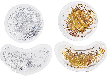 WEKADRIN Gel Augenpads Kühlend 4 Stück Wiederverwendbare Kühlpads für Augen Gel Material Lindert Rötungen Schmerzen für Frauen Männer Kinder bei Kopfschmerzen Sport Schminken Augenpflege