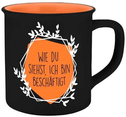 Tasse Bin beschäftigt Emaille-Optik 400ml