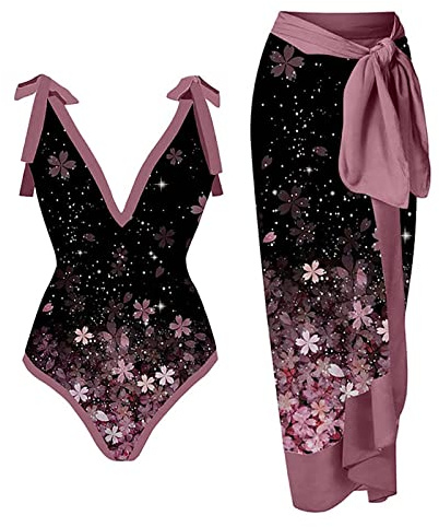 Monokinis Doman Bohemian Kleidung Damen Damen Push Up Zweiteiliger Badeanzug Bikini Damen Set Große Größe Seidentuch Damen Damen Badeanzug Bauchweg Weißes Kleid Damen Tanga Bikinihose Lila L
