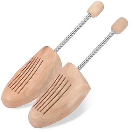 Starvortex Tendiscarpe in Legno Naturale, Allunga Scarpe per Donna & Uomo, Molle in Acciaio Inox Resistenti, Assorbe Umidità e Mantiene Asciutto, Modellante per Stivali, Oxford e Sneakers (EU 42-46)