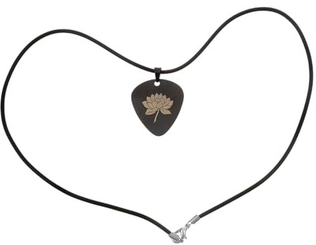 Vaguelly Gitarren-pick Aus Titanstahl Mit Lotus-muster Rock Punk Schmuck Für Halsketten Und Schlüsselanhänger Einzigartiges Musikaccessoire Für Musikliebhaber
