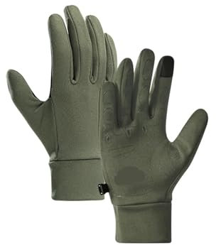 ZNJAMN Kletterhandschuhe Wanderhandschuhe, Ultraleicht, rutschfest, atmungsaktiv, Kletterhandschuh, tragbar, for den Außenbereich, for Herren, Winter, Radfahren, Laufen, Sporthandschuhe(Green,L)