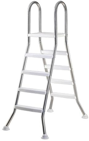 AIBOTY Escalera de Piscina sobre el Suelo, Grandes escalones de Piscina de Doble Cara 304 Acero Inoxidable 4 escalones Escalera de Piscina sobre el Suelo escaleras de Piscina para Pared Alta de 52
