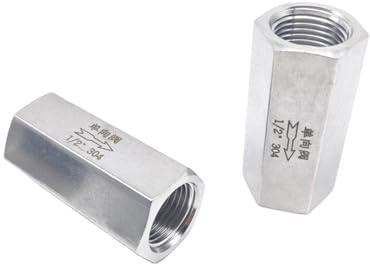Clapet anti-retour à filetage femelle hexagonal en acier inoxydable 304, 1/8, 1/4, 3/8, 1/2, 3/4, 1, 1 pièce(1/4,304)