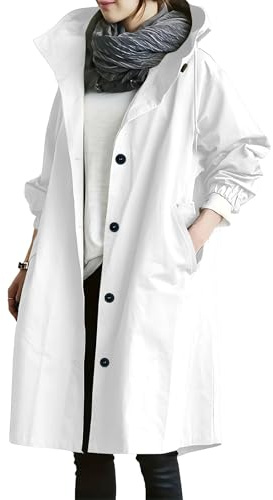 rain Coats for Women, Poncho Waterproof Adult, rain Poncho Kids, Emergency, Kagool in a Bag, Kids Jacket, Jackets Mens, Duffle, Rainwear, Foldable Jacket, Long Coat for Women, for Cycling White