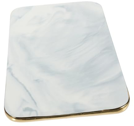 LIGIGWASH Bandeja De Jaspeada Bandeja De Mármol Pequeña Tabla De Cortar Marmolada para Servir Té Postres La Mesa De Comedor Accesorio De Cocina