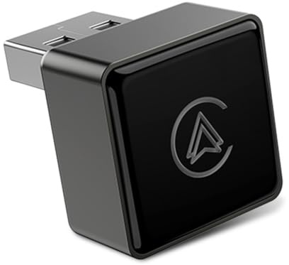 Uxsjakjsd Adaptador Inalámbrico CarPlay para Android Auto, Dispositivo Inteligente 2 en 1, Caja de Conectividad Portátil Inteligente para Coche, Color Negro.