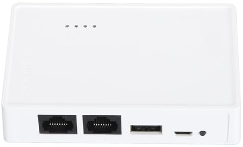 Dpofirs Servidor de Impresoras de Red USB 2.0, Operación Fácil de 480Mbps White WiFi WiFi Print Server Mejora la Eficiencia 10/100Mbps Puente LAN para el Hogar para 4 Impresoras