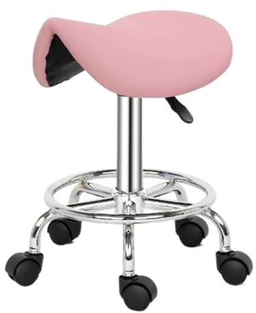 SHENJMAI Drehhocker auf Rollen Rollhocker Hydraulischer Sattel Salon Massagestuhl Tattoo Gesichts-Spa Büro Friseurstuhl