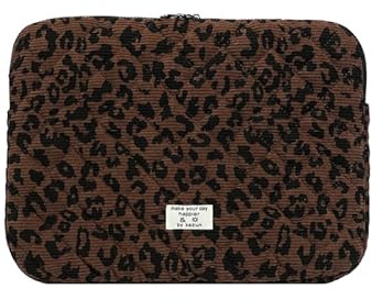 HICARRY Housse gonflante pour Ordinateur Portable pour 11, 13, 15 Pouces, Sac à Dos léopard Doux Housse pour Ordinateur Portable avec Motif de Boucle pour