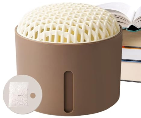 Damp Rid Deumidificatore – 10,5 x 9,5 cm deumidificatore per armadi, scatola di rimozione dell'umidità, cloruro di calcio granulato essiccante per uso domestico | centro secco