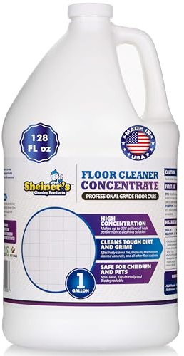 Sheiner's Multipurpose Cleaner Concentrate, No-Rinse Floor Cleaner for Mopping & Floor Degreaser for Home, Safe for Kids & Pets, Non-Toxic Lavender Scent All Purpose Cleaner Supplies,1-Gallon.