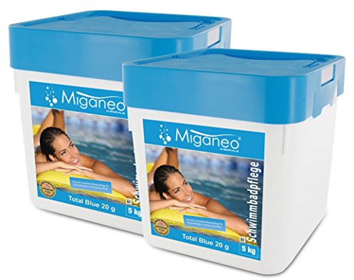 Miganeo Multitabs/Chlortabletten 20 g - Total Blue All-in-One 10 kg - Langsamlöslich | Stabilisierend | Kristallklar