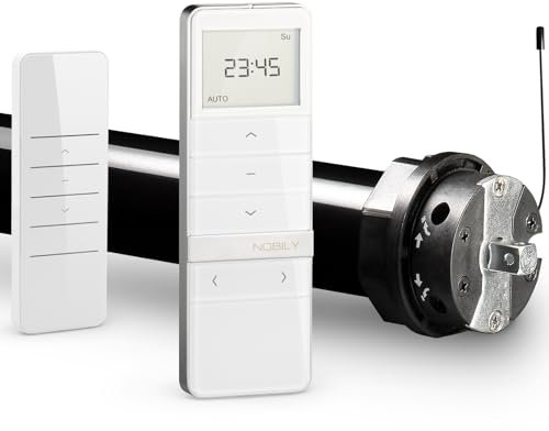 NOBILY Profi-Set elektromechanischer Funk-Rolladenmotor PR5 10/15-60 inkl. Funk-Timer (Zeitschaltuhr) Exquisit Handsender für die 60mm Achtkant-Welle - bis 25Kg