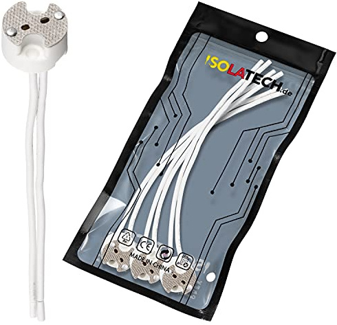 ISOLATECH 3pcs Douille MR16 GU5.3 En Céramique Max.250V/2A LED | Pour Lampes Éco, Résistante À La Chaleur, Pour Maison, Éclairage, Cuisine Et Salle De Bains