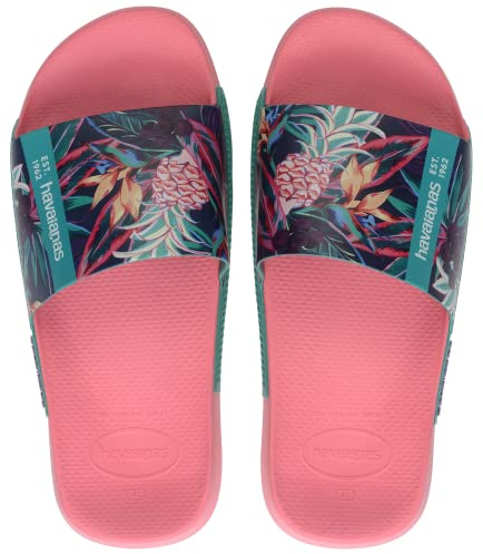 Havaianas Slide Print, Slides Unisex - Adulto, Grigio (Porcellana Rosa), 33/34 EU