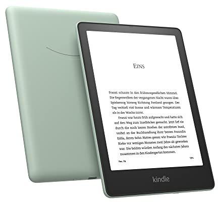 Zertifiziert und generalüberholt Kindle Paperwhite Signature Edition (32 GB) – Mit 6,8 Zoll (17,3 cm) großem Display, kabelloser Ladefunktion – mit Werbung - Agavengrün