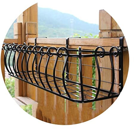Portavasi Vasi e Accessori per Piante Scaffale per Piante Succulente Portafiori per Ringhiera in Ferro Battuto per Balcone Recinzione da Giardino Supporto per Vaso di Fiori Sospeso Bellissimo E Pr