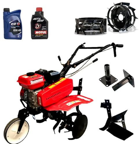 SAKAWA Motoazada 7CV + Ruedas Metálicas + Asurcador + Mangones + Aceites