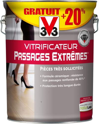 V33 Vitrificateur parquet passages extrêmes - Incolore Mat 6L