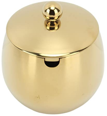 Barattolo Spezie Acciaio Inox con Coperchio per Zucchero Sale Caff¨¨ Crema Lavabile in Lavastoviglie (Oro) - Adatto per Cucina Casa Hotel Ristorante Bar Festa