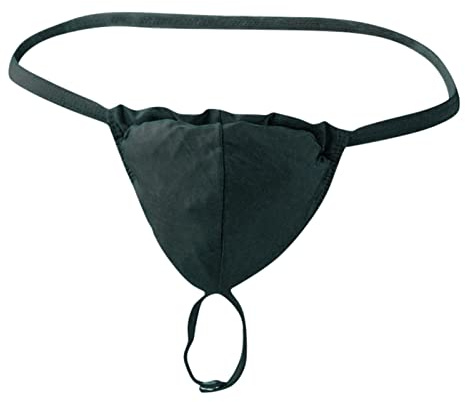 SKFLABOOF Herren Slip Herren-Reizwäsche Ouvert Slip Offen Latex Herren Slip Herren Sexy String Schwarz Unterhosen Männer Lustig G String Herren