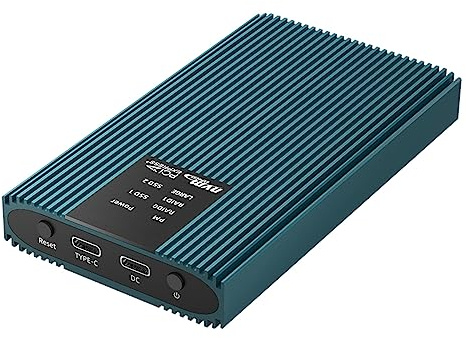 ISHEEP M.2 NVMe SSD-Gehäuse, PC auf USB-Adapter mit RAID0/RAID1/LARGE/PM-Unterstützung, werkzeuglose Installation, kompatibel mit M-Key (B+M Key) & Größen 2230/2242/2260/2280 SSDs.K2022R