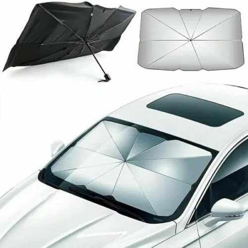 Ombrello Pieghevole Copri Parabrezza Interno Parasole Anteriore Auto Grandezza 135 X70 Cm