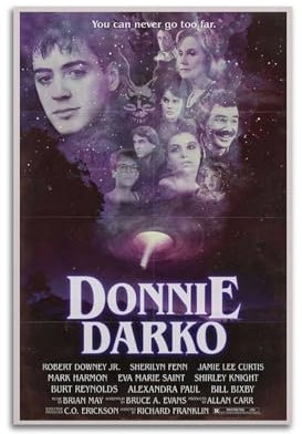 Donnie Darko Filmposter auf Leinwand, Raumdekoration, Poster für Schlafzimmer, Wohnzimmer, Wände, 60 x 90 cm, ungerahmt
