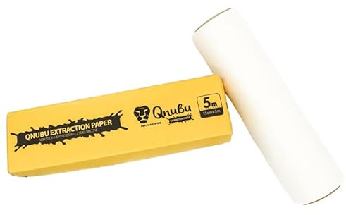 Qnubu Press Absaugpapier, Rolle, 15 cm x 5 m, Spezialpapier für Extraktion, sehr hitze- und druckbeständig, doppelt silikonisiert